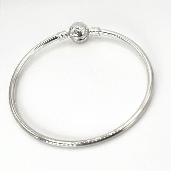 Pandora Authentic Sterling Silver Moments Bangle Bracelet 7.4" - Picture 2 of 2